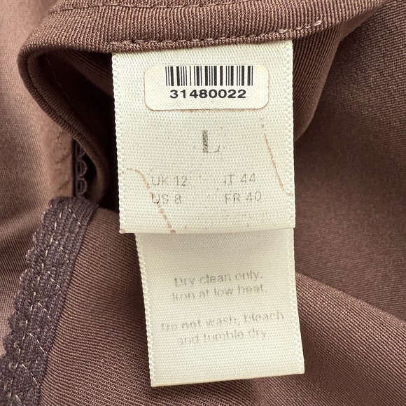 Anna October Dancer Dress Chocolate Brown Womens Large Satin Midi Party Elegant - Picture 11 of 13